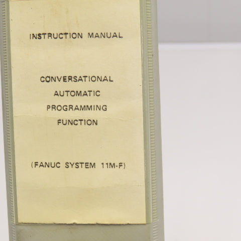 Makino Conversational Automatic Programming Function Manual Fanuc 11M-F