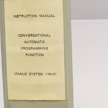 Makino Conversational Automatic Programming Function Manual Fanuc 11M-F