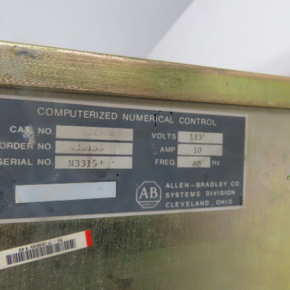 Allen Bradley 8200CF883 Computerized Numerical Control 115V 10A