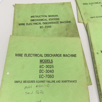 Makino EC Series CNC EDM Machine Parts Instructions Maintenance Manual Library