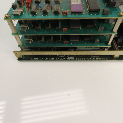 Okuma E4809-436-011-E OPUS 5000 Main Board W/ 6 Add-On M6, M3, M2-II, MII-0