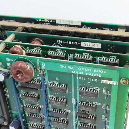 Okuma E4809-436-011-E OPUS 5000 Main Board W/ 6 Add-On M6, M3, M2-II, MII-0