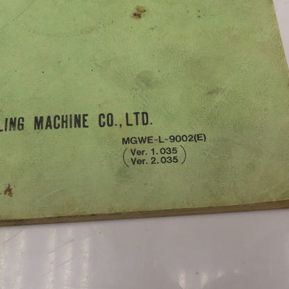 Makino MGWE-L-9002 EC Series Machining Conditions EDM EC-3025 EC-3040 EC-7050