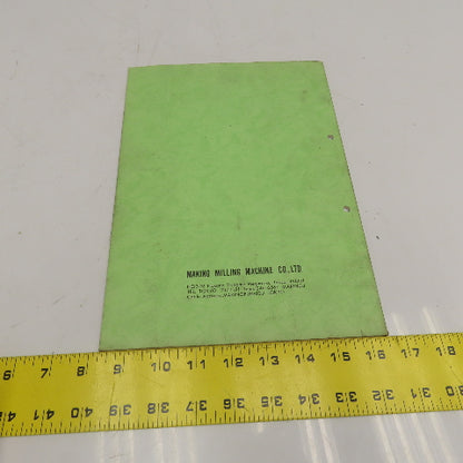 Makino 2EC-B1-8211 EC Series EDM Instruction Manual On Installation