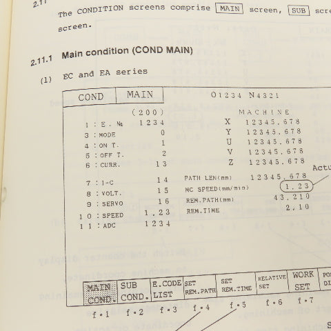 Makino 2EC-L4-8912 EC Series EDM Instruction Manual On Operation Guide