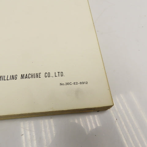 Makino 3EC-E2-8912 EDM Instruction Manual On Machine Parts