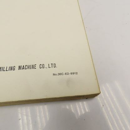 Makino 3EC-E2-8912 EDM Instruction Manual On Machine Parts