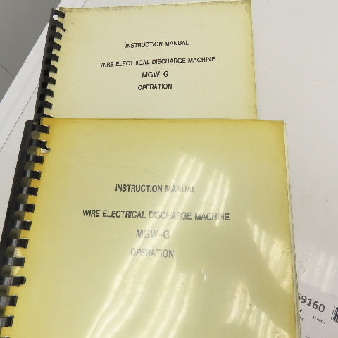 Makino MGW-E ,G,C,F Series EDM Manuals Catalog Library Lot Of 9