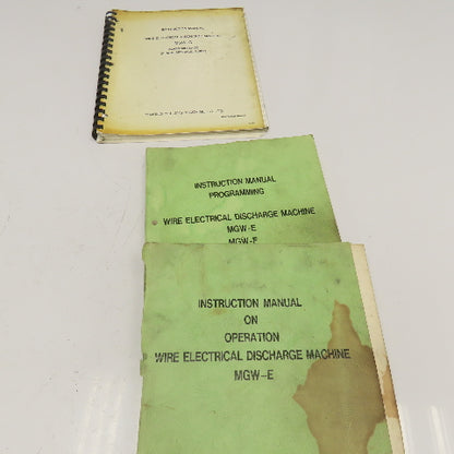 Makino MGW-E ,G,C,F Series EDM Manuals Catalog Library Lot Of 9