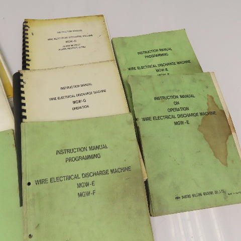 Makino MGW-E ,G,C,F Series EDM Manuals Catalog Library Lot Of 9