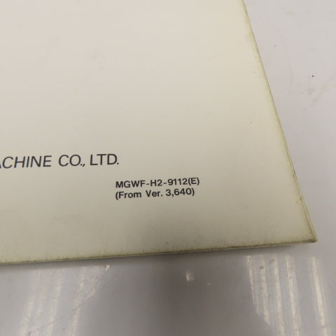 Makino Instruction Manual EDM Machining Conditions EE EQ EH EQH