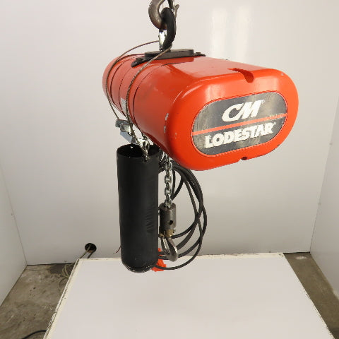 CM Lodestar Model L 1 Ton 2000LB Electric Chain Hoist 230/460V 15' Lift 16FPM