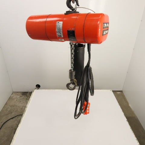 CM Lodestar Model L 1 Ton 2000LB Electric Chain Hoist 230/460V 15' Lift 16FPM