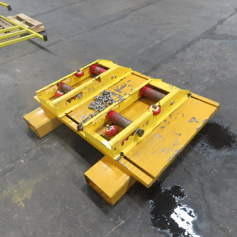 Adjustable Cable Reel Drum Roller Dispenser W/ Fork Pockets
