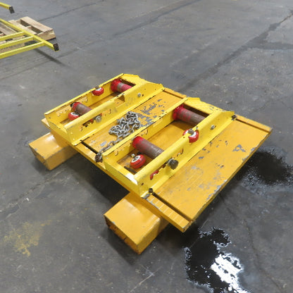 Adjustable Cable Reel Drum Roller Dispenser W/ Fork Pockets