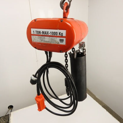 CM Lodestar Model L 1 Ton 2000LB Electric Chain Hoist 230/460V 20' Lift 16FPM