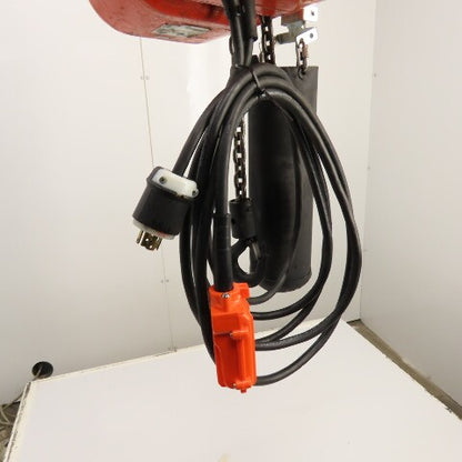 CM Lodestar Model L 1 Ton 2000LB Electric Chain Hoist 230/460V 20' Lift 16FPM
