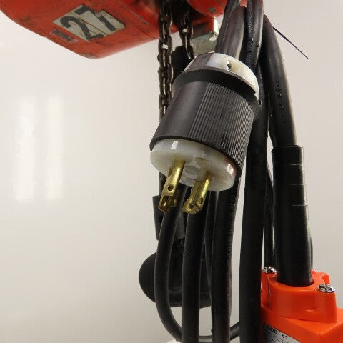 CM Lodestar Model L 1 Ton 2000LB Electric Chain Hoist 230/460V 20' Lift 16FPM