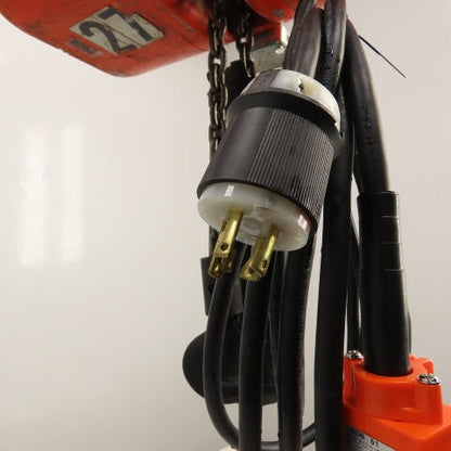 CM Lodestar Model L 1 Ton 2000LB Electric Chain Hoist 230/460V 20' Lift 16FPM