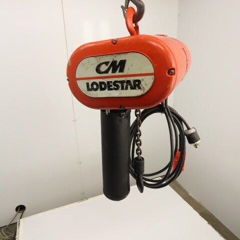 CM Lodestar Model L 1 Ton 2000LB Electric Chain Hoist 230/460V 20' Lift 16FPM
