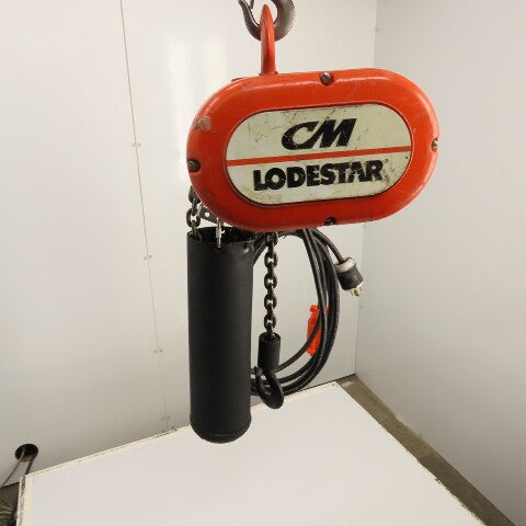CM Lodestar Model L 1 Ton 2000LB Electric Chain Hoist 230/460V 20' Lift 16FPM