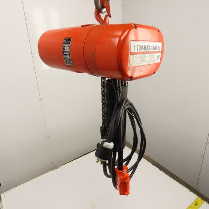 CM Lodestar Model L 1 Ton 2000LB Electric Chain Hoist 230/460V 20' Lift 16FPM