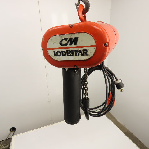 CM Lodestar Model L 1 Ton 2000LB Electric Chain Hoist 230/460V 20' Lift 16FPM