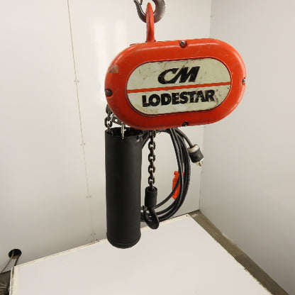 CM Lodestar Model L 1 Ton 2000LB Electric Chain Hoist 230/460V 20' Lift 16FPM