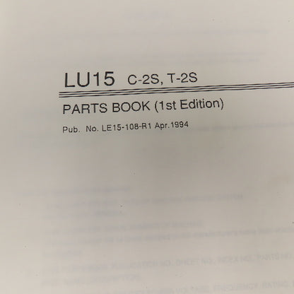 Okuma LE15-108-R1 LU15 C-2S, T-2S Parts Book 1st Edition