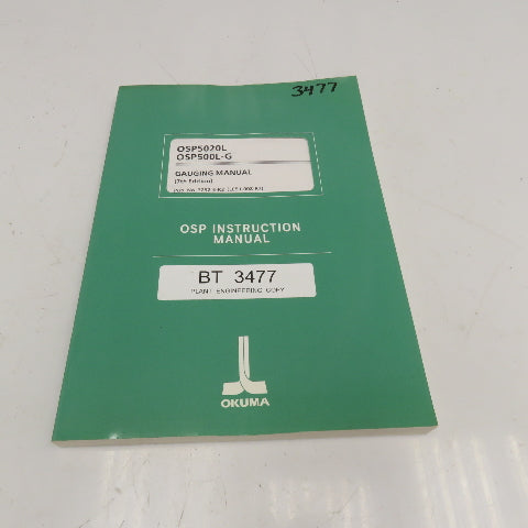 Okuma 3292-E-R2 OSP5020L OSP500L-G Gauging Manual
