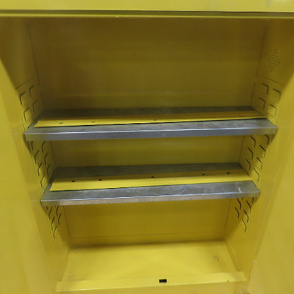 Global 20 Gallon 2-Shelf Flammable Liquid Storage Cabinet 34-1/2"x 12-1/2" x 44"