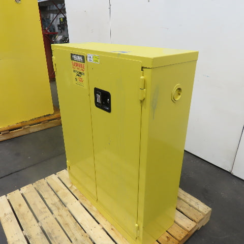 Global 20 Gallon 2-Shelf Flammable Liquid Storage Cabinet 34-1/2"x 12-1/2" x 44"