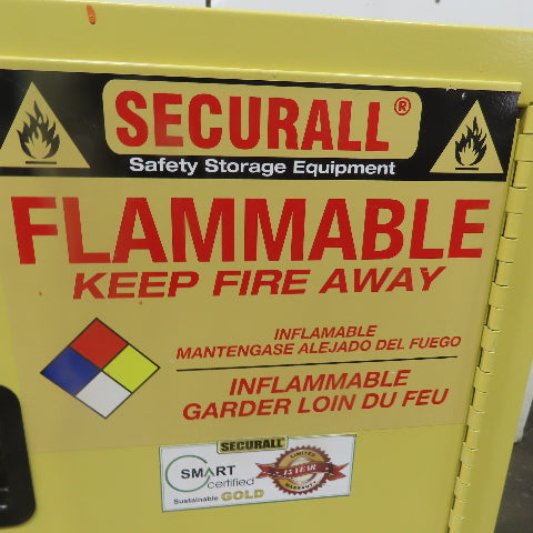 Securall 20 Gallon Flammable Liquid Storage Cabinet 23-1/4" x 18" x 44-1/4"