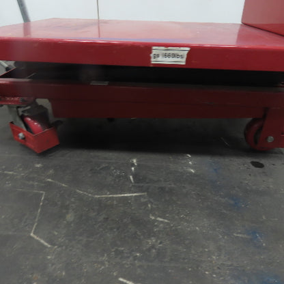 Uline 32" x 24" Manual Foot Pump Tilting Lift Table 660LBS Capacity