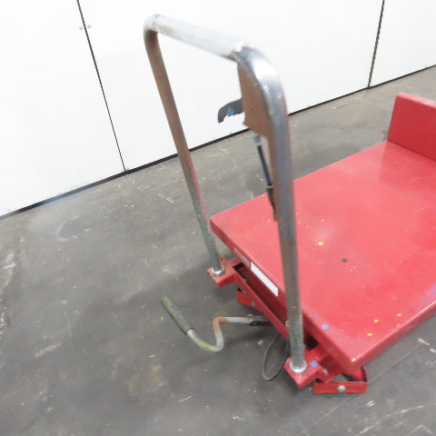 Uline 32" x 24" Manual Foot Pump Tilting Lift Table 660LBS Capacity