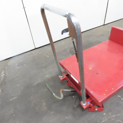 Uline 32" x 24" Manual Foot Pump Tilting Lift Table 660LBS Capacity