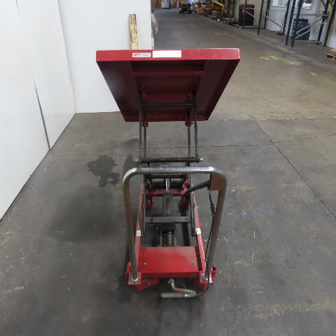 Uline 32" x 24" Manual Foot Pump Tilting Lift Table 660LBS Capacity