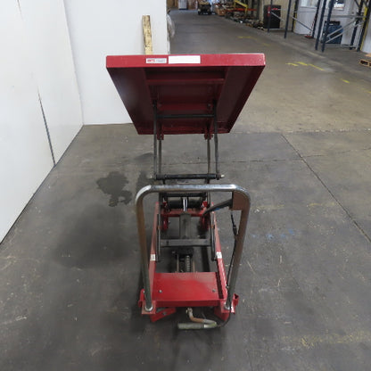 Uline 32" x 24" Manual Foot Pump Tilting Lift Table 660LBS Capacity