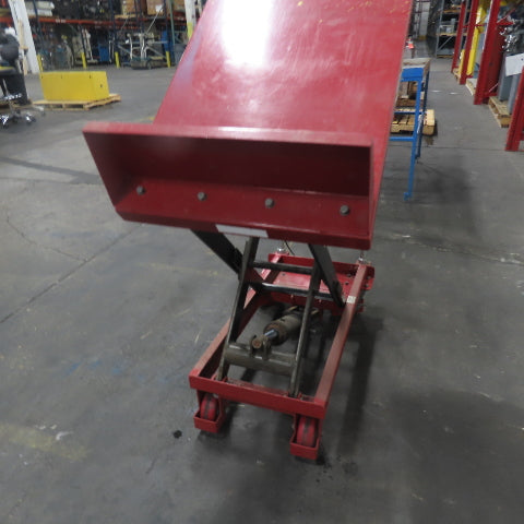 Uline 32" x 24" Manual Foot Pump Tilting Lift Table 660LBS Capacity