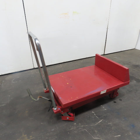 Uline 32" x 24" Manual Foot Pump Tilting Lift Table 660LBS Capacity