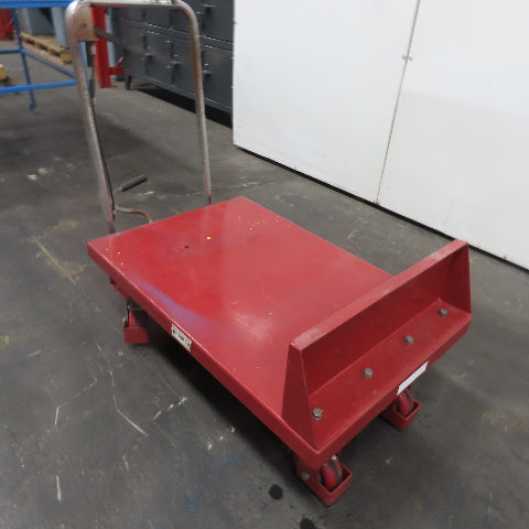 Uline 32" x 24" Manual Foot Pump Tilting Lift Table 660LBS Capacity