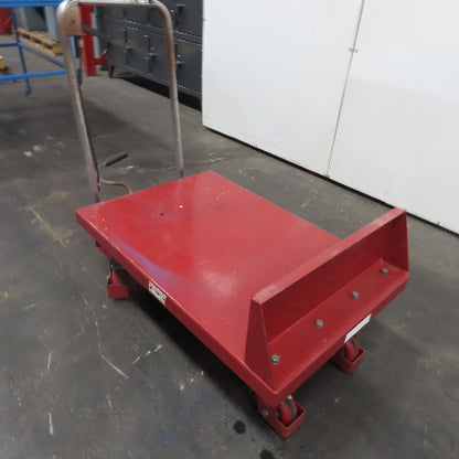 Uline 32" x 24" Manual Foot Pump Tilting Lift Table 660LBS Capacity