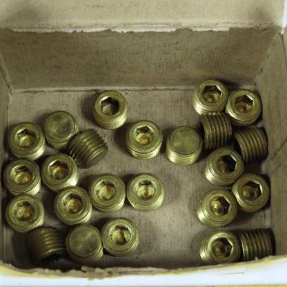 Holo-Krome 11104 75480038 1/4-18 x 7/8 Brass Hex Key Socket Pressure Plug Lot/24