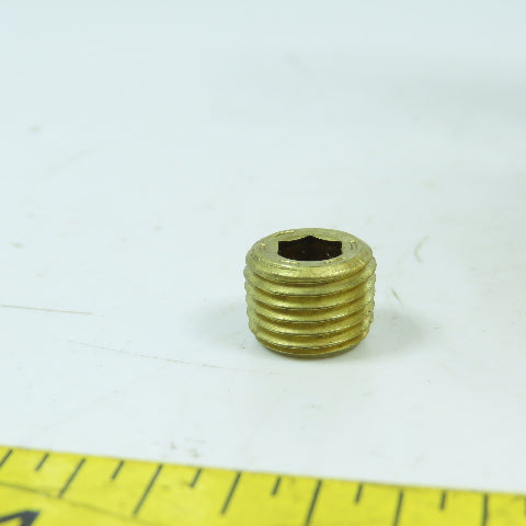 Holo-Krome 11104 75480038 1/4-18 x 7/8 Brass Hex Key Socket Pressure Plug Lot/24