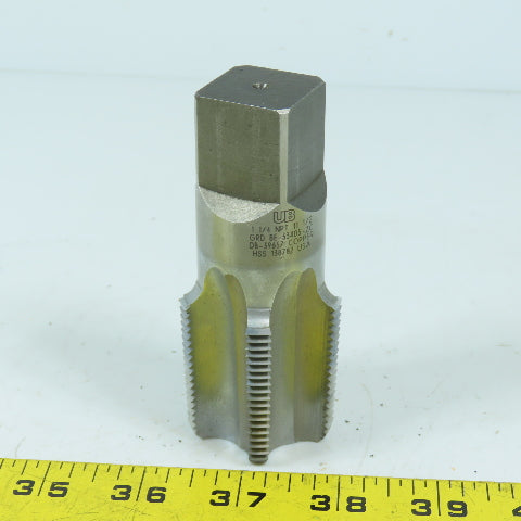 UB 1-1/4 NPT 11-1/2 HSS Pipe Tap 5-Straight Flute 4" OAL