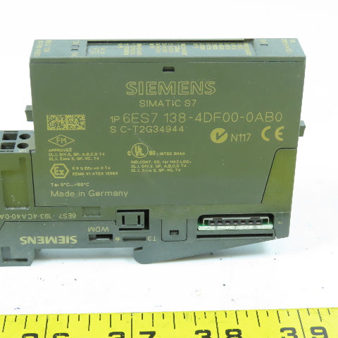 Siemens 6ES7 138-4DF00-0AB0 S7 SI Serial Interface Module 3964/ASCII W/ Base