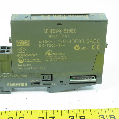 Siemens 6ES7 138-4DF00-0AB0 S7 SI Serial Interface Module 3964/ASCII W/ Base