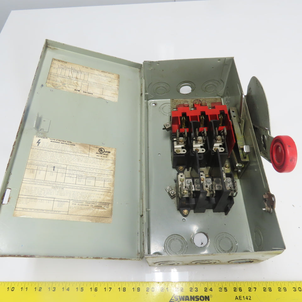 Eaton Cutler-Hammer DH361FGK 30A Heavy Duty Safety Switch 600VAC 3-Pole