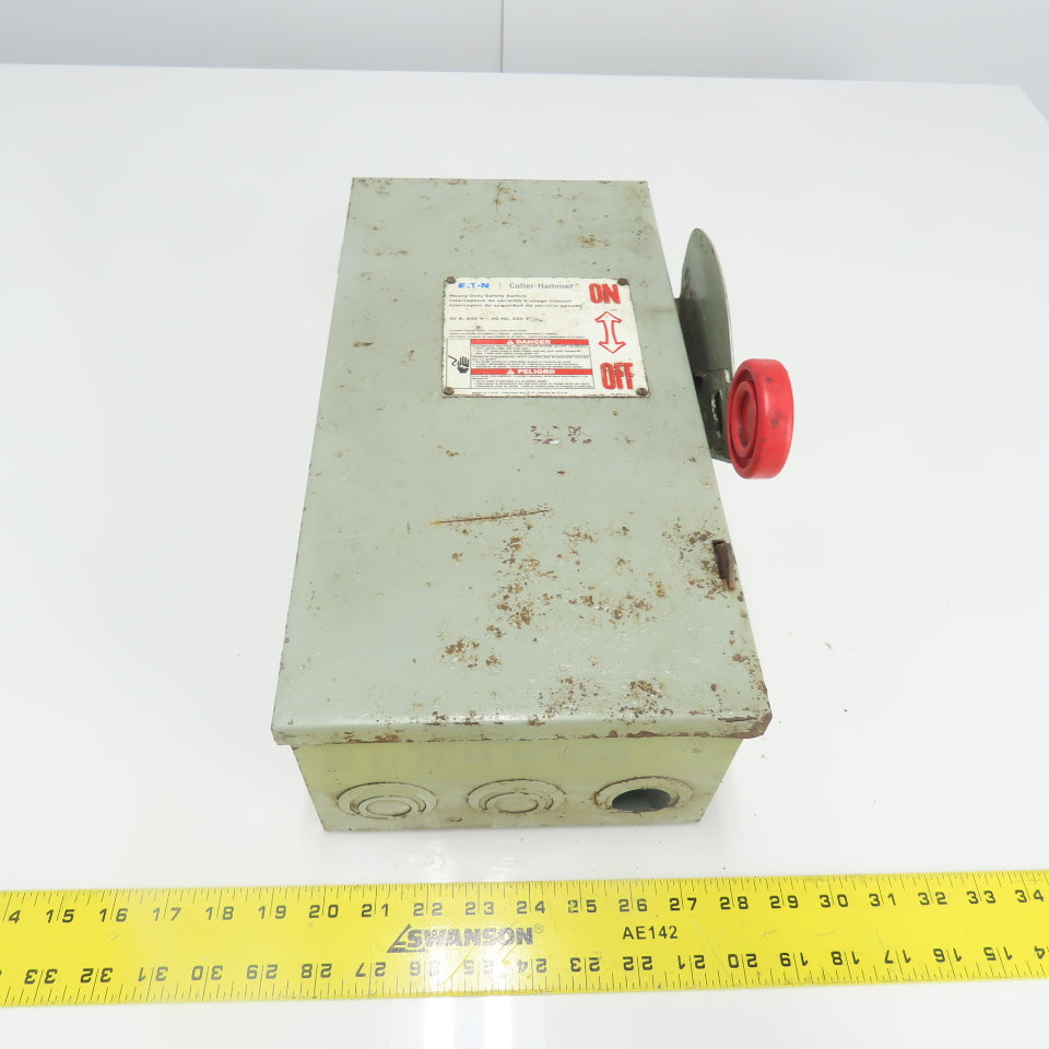 Eaton Cutler-Hammer DH361FGK 30A Heavy Duty Safety Switch 600VAC 3-Pole