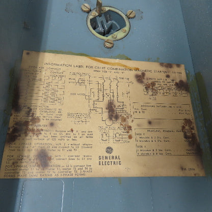 General Electrical CR107 30A Combination Magnetic Starter 600V